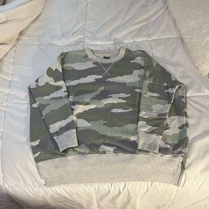 Aerie Oversized Camo Crewneck